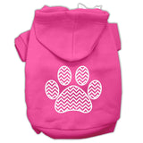 Chevron Paw Screen Print Pet Hoodies