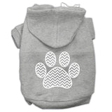 Chevron Paw Screen Print Pet Hoodies