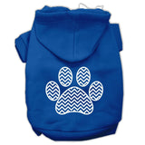 Chevron Paw Screen Print Pet Hoodies