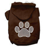 Chevron Paw Screen Print Pet Hoodies