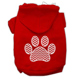 Chevron Paw Screen Print Pet Hoodies