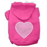 Chevron Heart Screen Print Dog Pet Hoodies