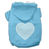 Chevron Heart Screen Print Dog Pet Hoodies