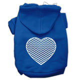 Chevron Heart Screen Print Dog Pet Hoodies