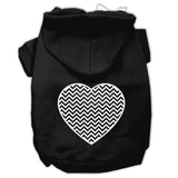 Chevron Heart Screen Print Dog Pet Hoodies