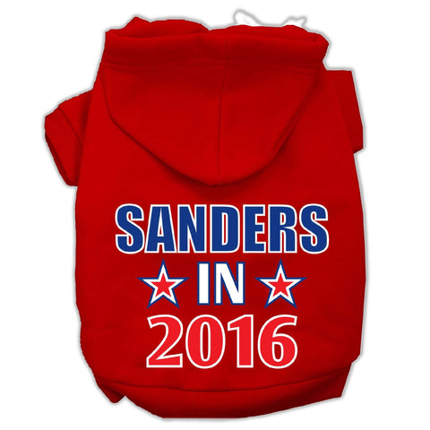 Sanders in 2016 Election Screenprint Pet Hoodies Red Size S (10)