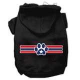 Patriotic Star Paw Screen Print Pet Hoodies