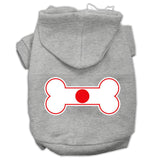 Bone Shaped Japan Flag Screen Print Pet Hoodies