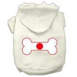 Bone Shaped Japan Flag Screen Print Pet Hoodies