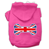 Bone Shaped United Kingdom (union Jack) Flag Screen Print Pet Hoodies