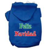 Feliz Navidad Screen Print Pet Hoodies