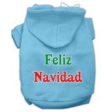 Feliz Navidad Screen Print Pet Hoodies