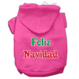 Feliz Navidad Screen Print Pet Hoodies