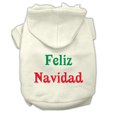 Feliz Navidad Screen Print Pet Hoodies