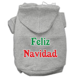 Feliz Navidad Screen Print Pet Hoodies