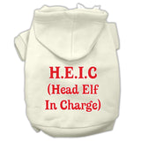 Head Elf In Charge Screen Print Pet Hoodies