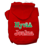 Hyvaa Joulua Screen Print Pet Hoodies