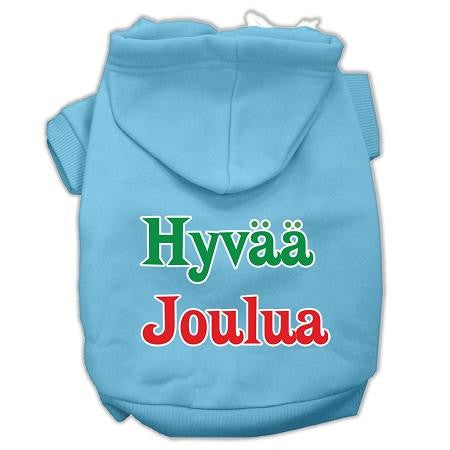 Hyvaa Joulua Screen Print Pet Hoodies