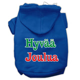 Hyvaa Joulua Screen Print Pet Hoodies