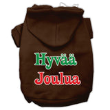 Hyvaa Joulua Screen Print Pet Hoodies