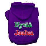 Hyvaa Joulua Screen Print Pet Hoodies