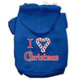 I Heart Christmas Screen Print Pet Hoodies