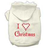 I Heart Christmas Screen Print Pet Hoodies