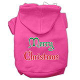 Merry Christmas Screen Print Pet Hoodies