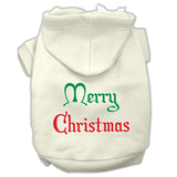 Merry Christmas Screen Print Pet Hoodies