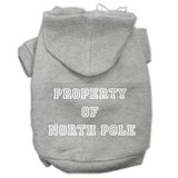 Property Of North Pole Screen Print Pet Hoodies