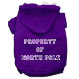 Property Of North Pole Screen Print Pet Hoodies