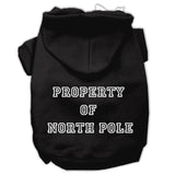 Property Of North Pole Screen Print Pet Hoodies