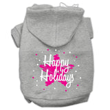 Scribble Happy Holidays Screenprint Pet Hoodies