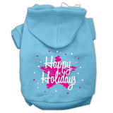 Scribble Happy Holidays Screenprint Pet Hoodies