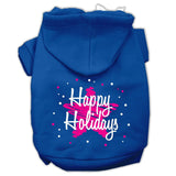 Scribble Happy Holidays Screenprint Pet Hoodies