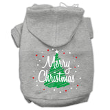 Scribbled Merry Christmas Screenprint Pet Hoodies