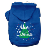 Scribbled Merry Christmas Screenprint Pet Hoodies