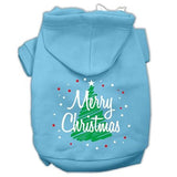 Scribbled Merry Christmas Screenprint Pet Hoodies