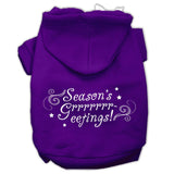 Seasons Greetings Screen Print Pet Hoodies