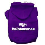 High Maintenance Screen Print Pet Hoodies