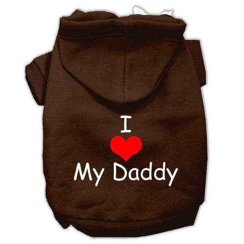 I Love My Daddy Screen Print Pet Hoodies