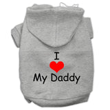 I Love My Daddy Screen Print Pet Hoodies