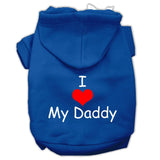 I Love My Daddy Screen Print Pet Hoodies