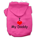 I Love My Daddy Screen Print Pet Hoodies