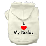 I Love My Daddy Screen Print Pet Hoodies