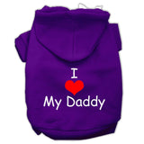 I Love My Daddy Screen Print Pet Hoodies