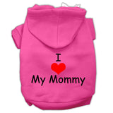 I Love My Mommy Screen Print Pet Hoodies