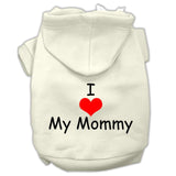 I Love My Mommy Screen Print Pet Hoodies