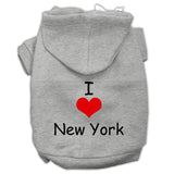 I Love New York Screen Print Pet Hoodies