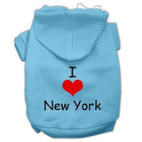 I Love New York Screen Print Pet Hoodies